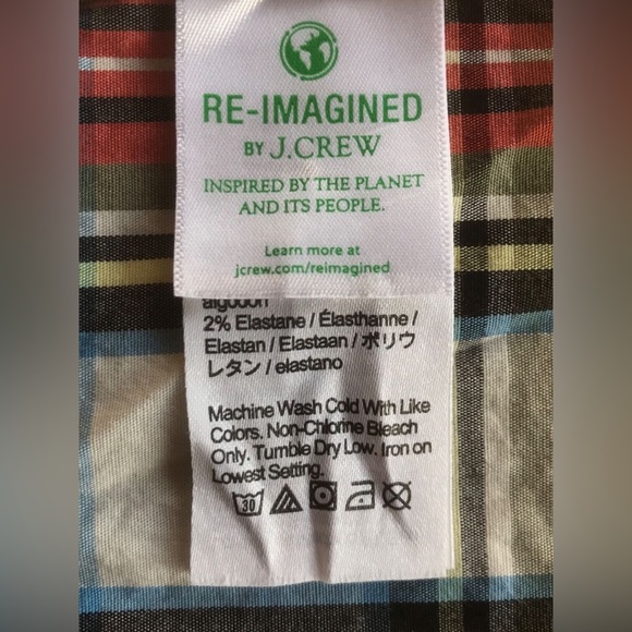 🎄J Crew Cap-sleeve peplum top in Snowy Stewart Tartan Plaid in Ivory, 12 - Picture 5 of 6